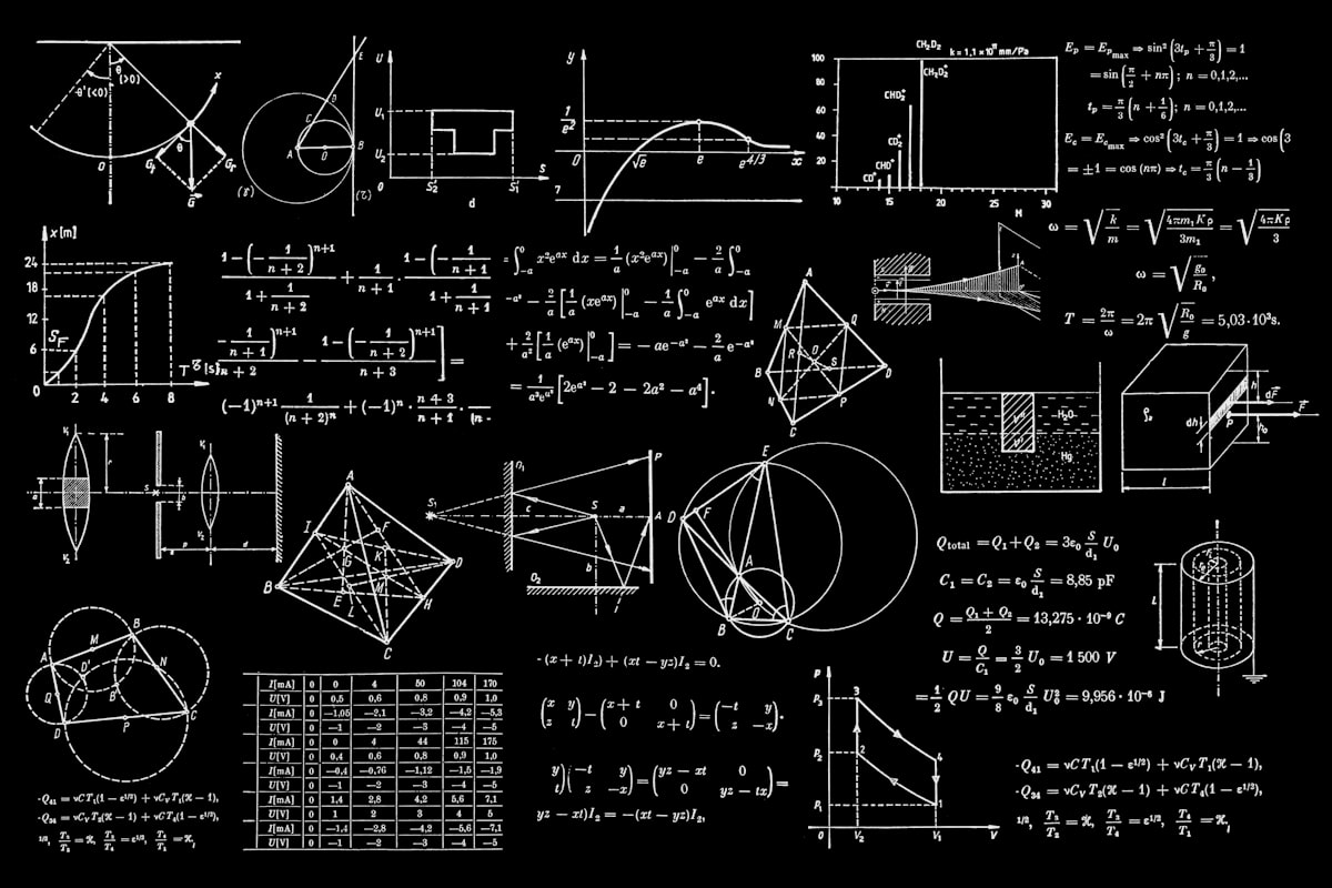 Physics equations and formulas representing the challenging nature of BPhO problems