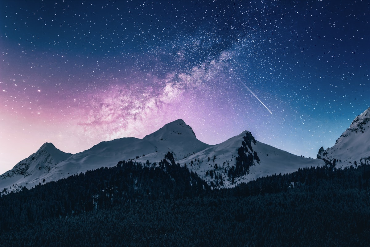 A starry night sky, representing the ambition and wonder that sustains students through difficult preparation