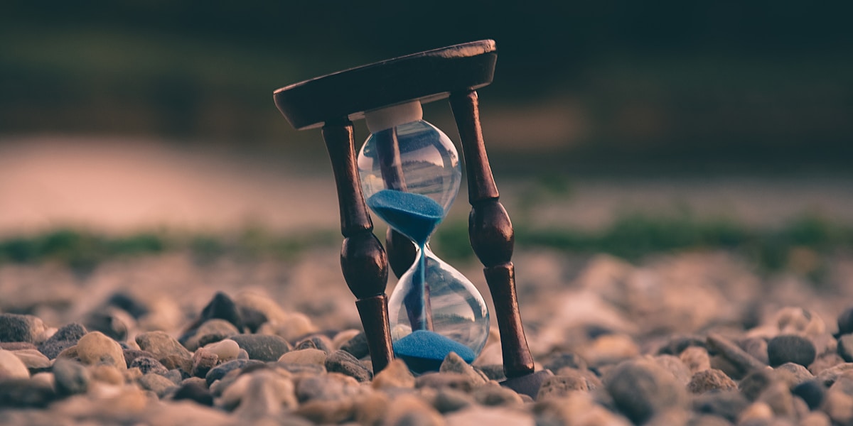 A clock measuring the passage of time